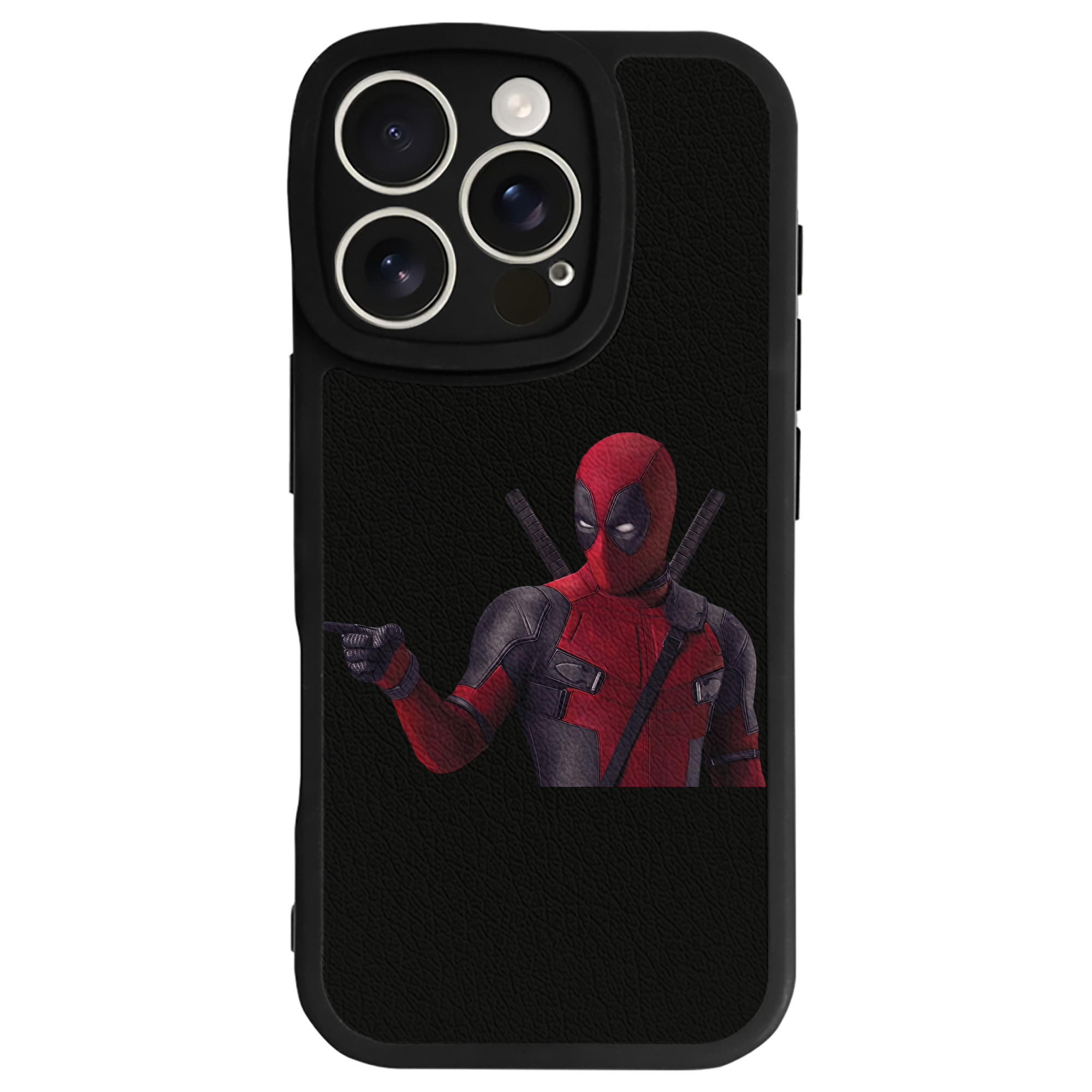 （画像用） Deadpool デッドプール 【iPhone 16シリーズ対応】シリコンスマホケース（レザー調） 材質：シリコン